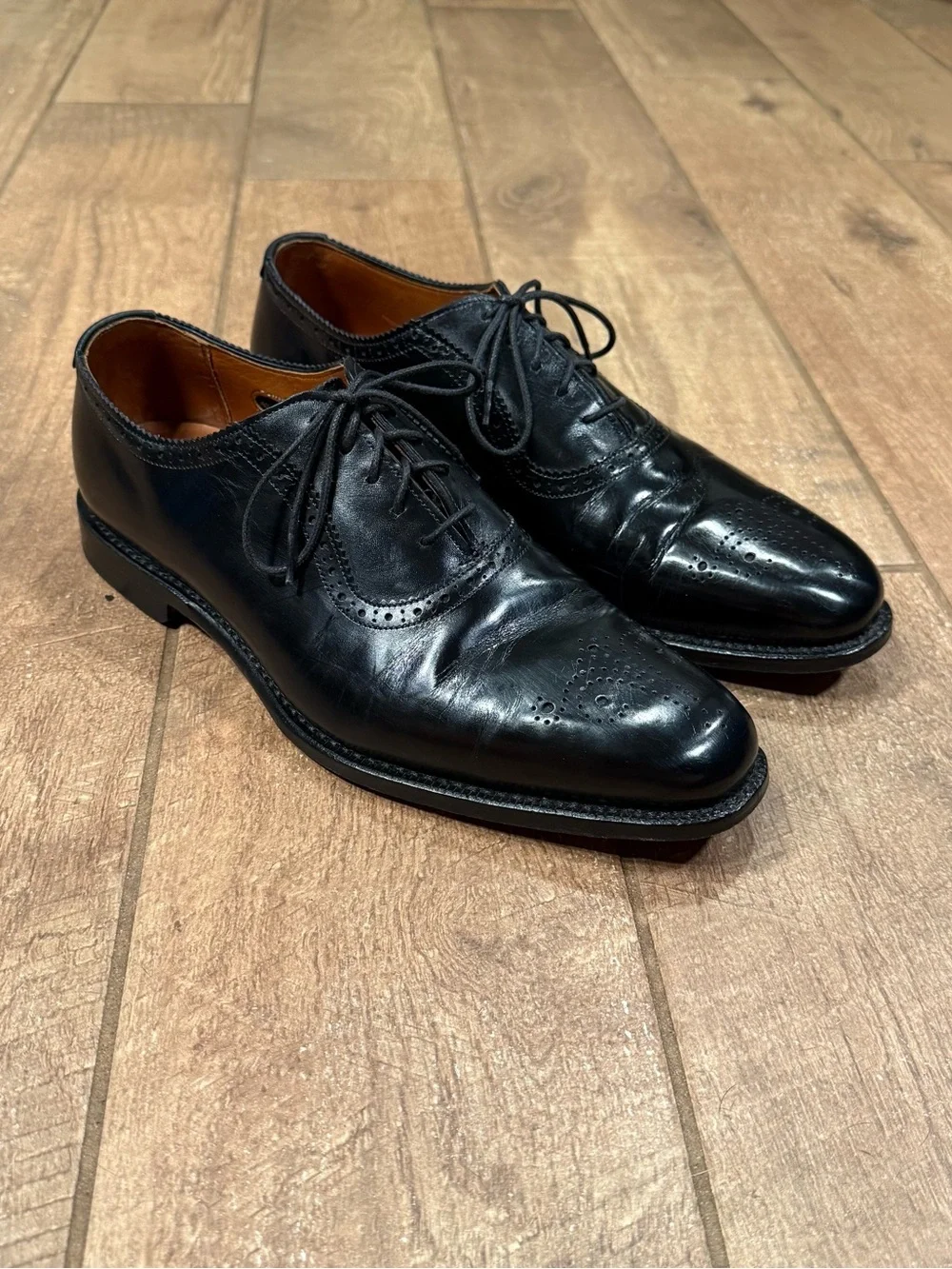Allen Edmonds Cornwallis Black Leather Dress Shoes Mens Size 9 D 1052 Oxford